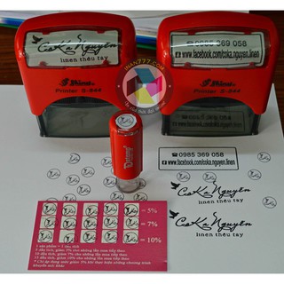 COMBO Dấu tích điểm đóng lên thẻ tích điểm + hủ mực chuyên dụng nhanh khô - không phai