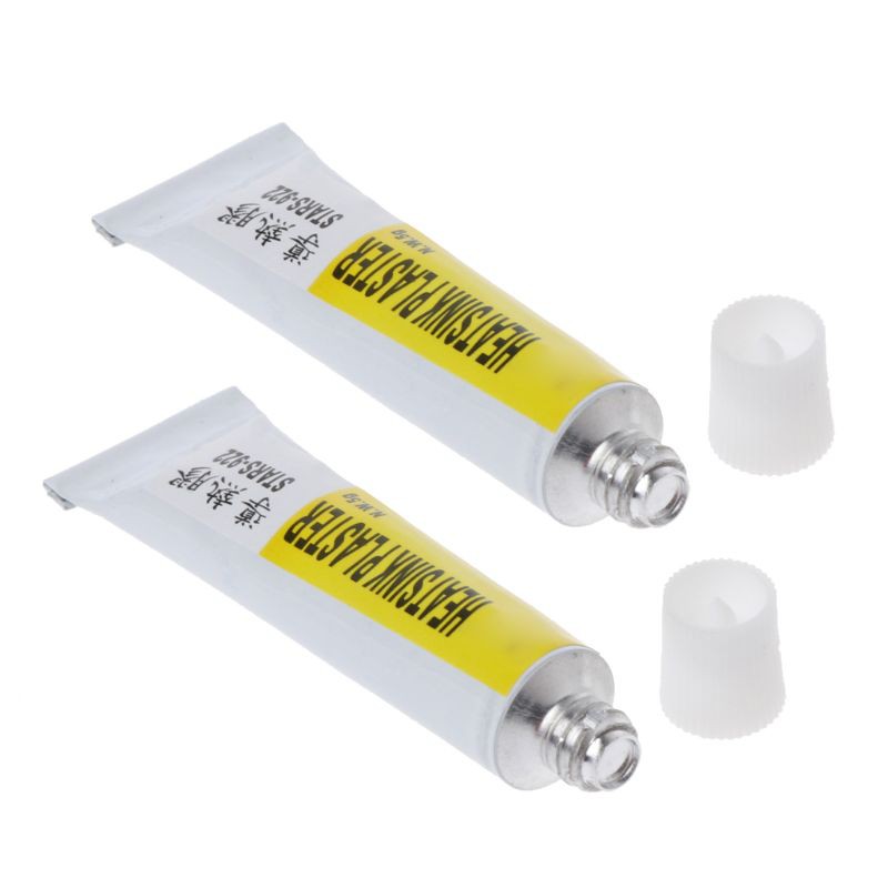 2Pcs Heatsink Plaster Thermal Silicone Adhesive Cooling Paste Strong Adhesive