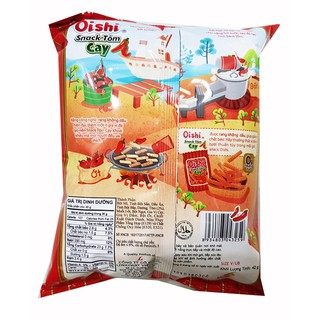 Snack tôm Oishi vị cay 10 gói