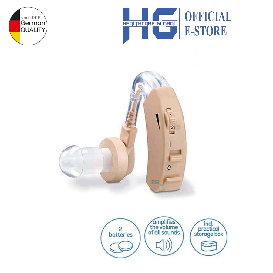 Máy Trợ Thính Vành Tai Beurer HA20 | Xử Lý Và Khuếch Đại Âm Thanh Giúp Người Dùng Nghe Rõ Hơn - Bảo Hành 12 Tháng