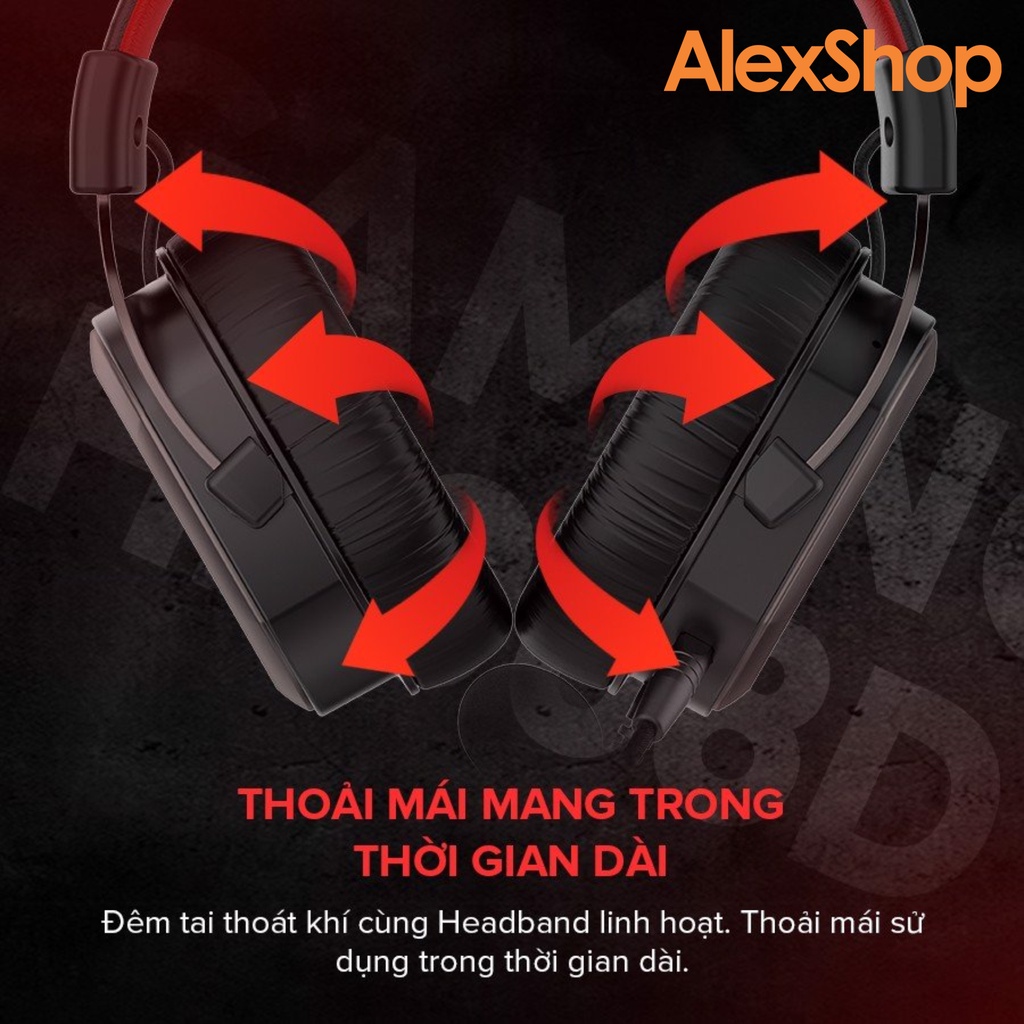 Tai Nghe Gaming Havit H2008D Màn Loa Cực Lớn 50mm Chính Hãng - Bảo Hành 1 Đổi 1 12 Tháng