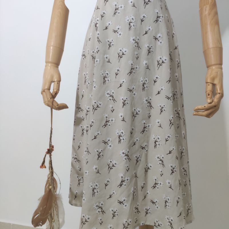 Đầm hai dây dáng dài váy hoa nhí dạo phố vintage tôn dáng sang trọng trẻ trung K1006