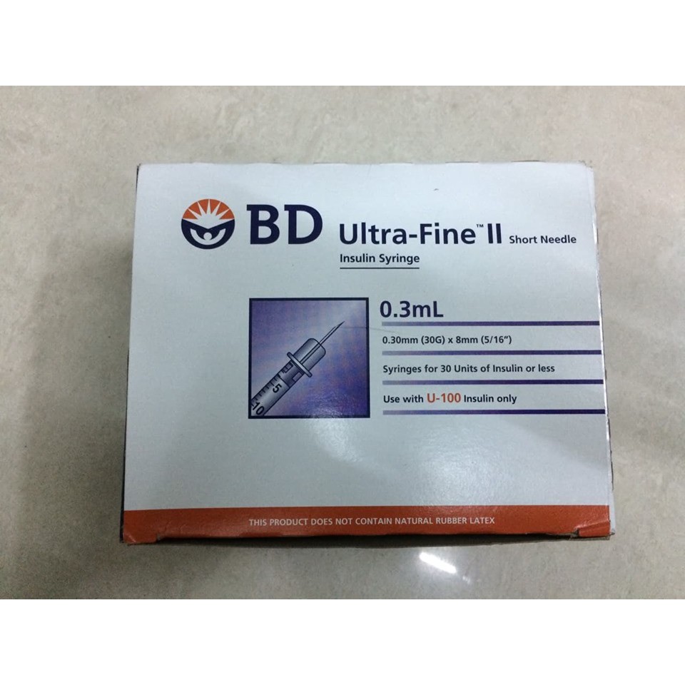 KIM TIÊM TIỂU ĐƯỜNG BD ULTRA-FINE II 0.3ml (100 cái/hộp)