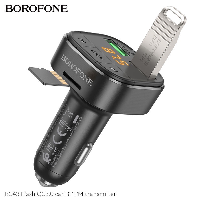 Bộ Sạc nhanh Xe Hơi BOROFONE BC38 PD20W + QC3.0 (BT FM transmitter), Hoco Z29 3 in 1 (tẩu ô tô), Z32 Speed Up 18W