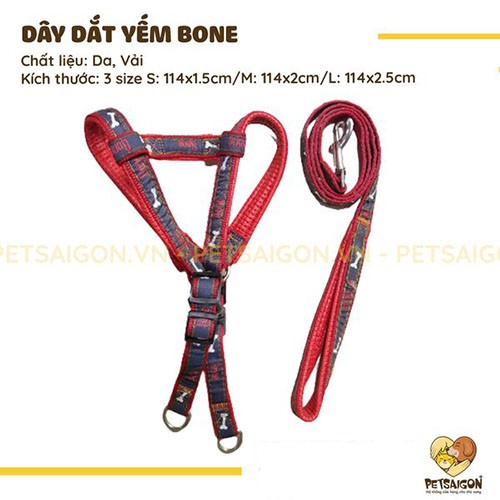 DÂY DẮT YẾM BONE CHO  THÚ CƯNG