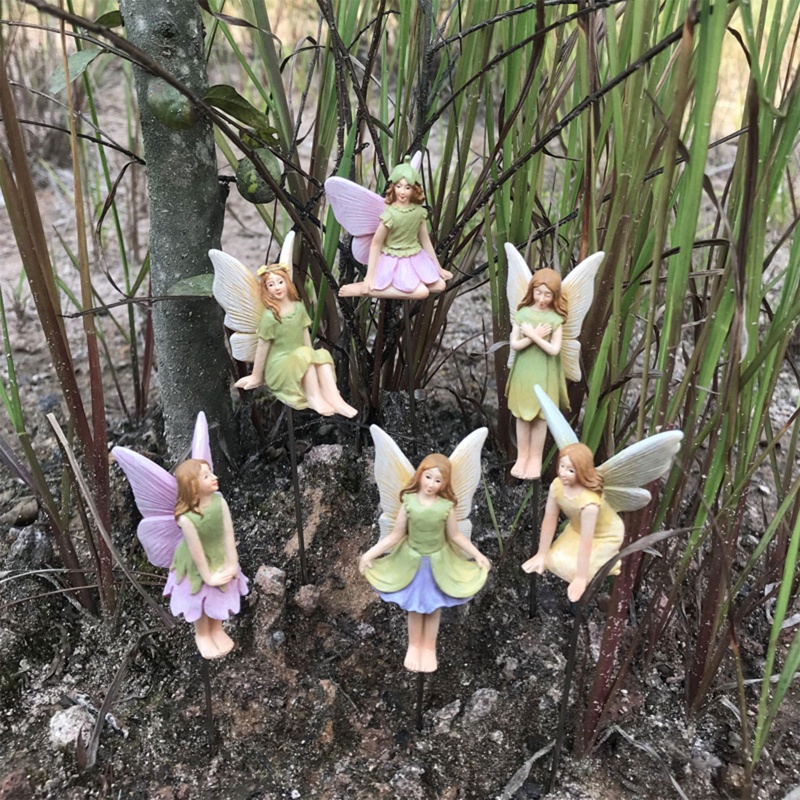 Set 6 Mô Hình Nàng Tiên Mini Trang Trí Sân Vườn