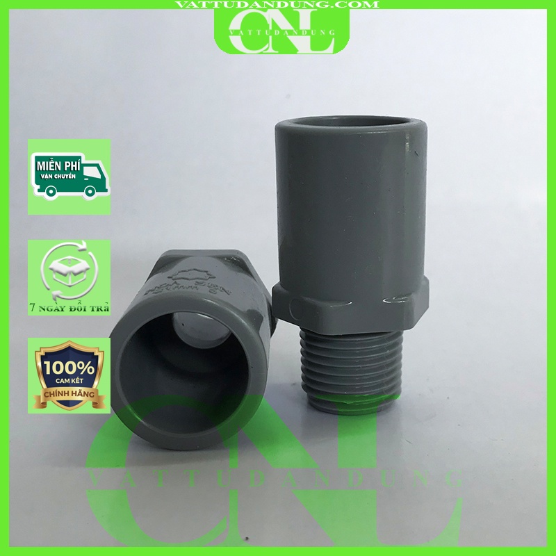 Nối ren ngoài phi 21 – Nối ren ngoài uPVC HOA SEN - loại dày