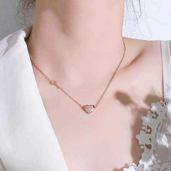 Dây chuyền titan nữ hình trái tim