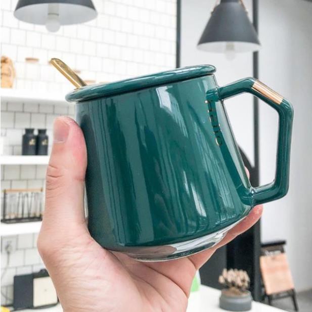 Ly Cốc Sứ Cafe 400ML Hiện Đại Hello Good- Ly Cốc Văn Phòng, Học Sinh, Quà Tặng Bạn Bè