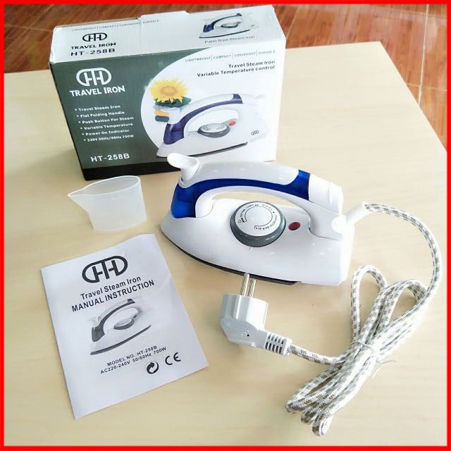 Bàn Là Hơi Nước Travel Iron Ht258b Mini Cầm Tay Du Lịch - Bàn Ủi Hơi Nước Cầm Tay Mini Travel Iron Ht258b