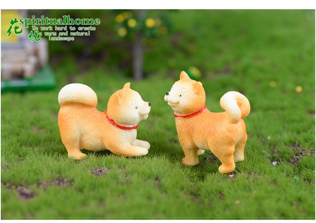 Tiểu Cảnh - Chú chó Shiba vàng làm tiểu cảnh/ charm slime /terrarium/ mô hình trang trí