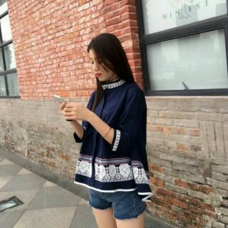 Áo đáp ren tay lỡ