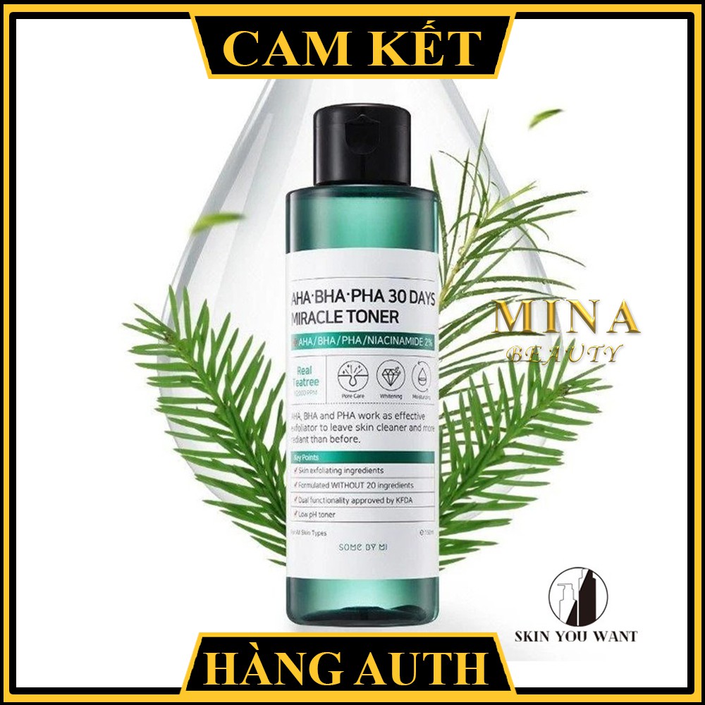 Toner Dưỡng Ẩm [Hết Mụn 100% -Hàng Auth] Nước Hoa Hồng Some By Mi AHA-BHA-PHA 30 Days Miracle Toner 150ml