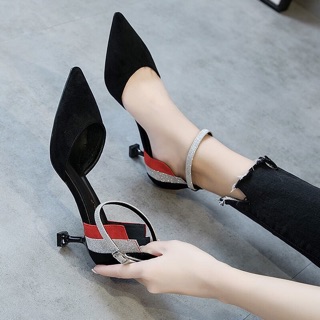 Order Giầy cao gót da lộn 5cm sz34-40