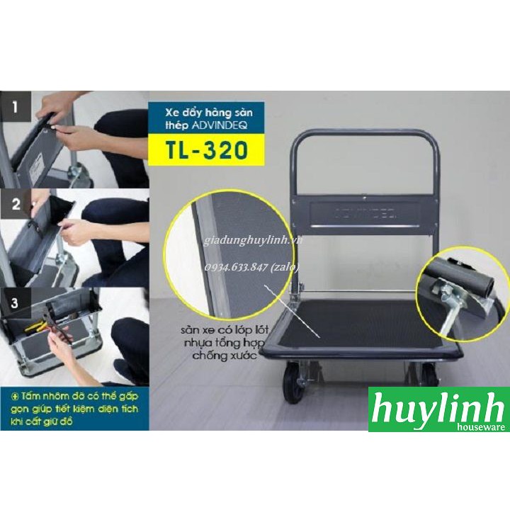 Xe đẩy hàng sàn thép Advindeq TL-320 - 320kg