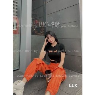 Bộ quần bom túi áo crop top