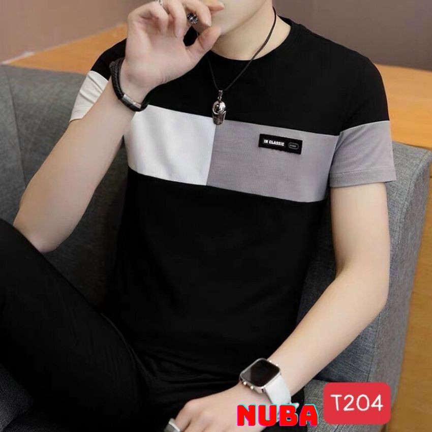Áo thun nam cao cấp phong cách hàn quốc, áo phông AT 203 | BigBuy360 - bigbuy360.vn