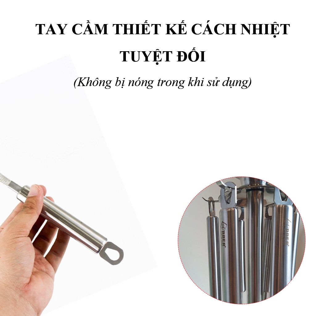 [HÀNG CHÍNH HÃNG] - Bộ muôi xẻng inox 304 cao cấp - Arber - thương hiệu Đức - nấu bếp cực bền đẹp