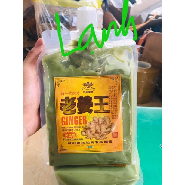 Túi xả gừng Nóng\ Lạnh- 1000g dưỡng ấm vùng đầu sạch gầu lưu thông khí huyết