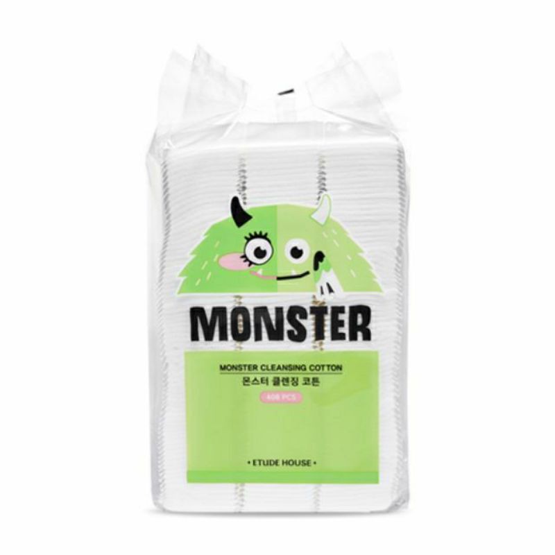 bông tẩy trang Etude House Monster Cleansing Cotton 408 miếng