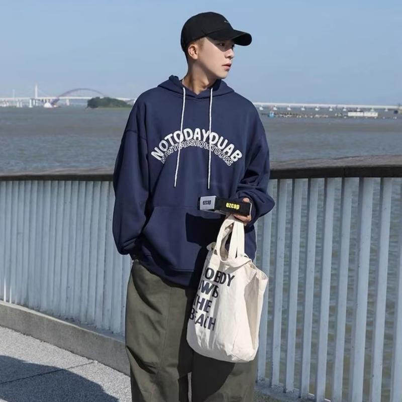 Áo hoodie Mùa Đông Dáng Rộng In Chữ Thời Trang Hàn Quốc Chất Lượng Cao Cho Nam Size M-5XL