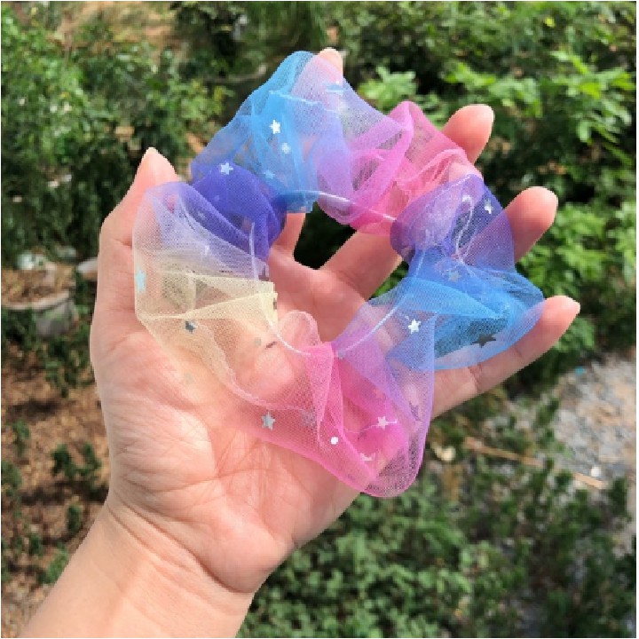 [Nguồn hàng buôn sỉ / khách sỉ INBOX] Buộc tóc Scrunchies PHÁT SÁNG / có thể làm vòng đeo tay