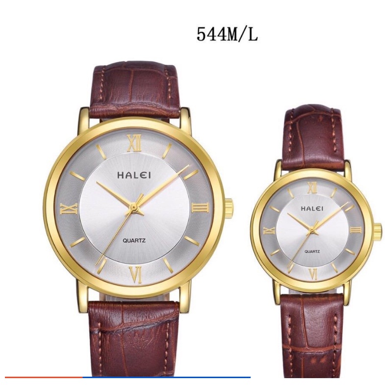 Đồng Hồ Đôi Nam Nữ Chống Nước, Chống Xước Halei 1310 + Tặng 1 vòng tỳ hưu.