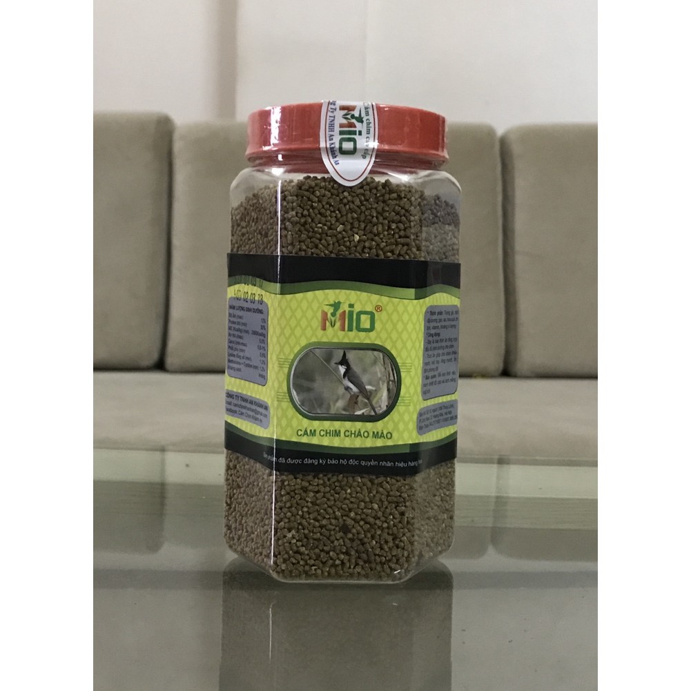 Combo 2 hộp cám chim Mio 500gr tặng 1 bộ cóng sứ chào mào