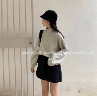 Áo nỉ kẻ cổ 3 phân