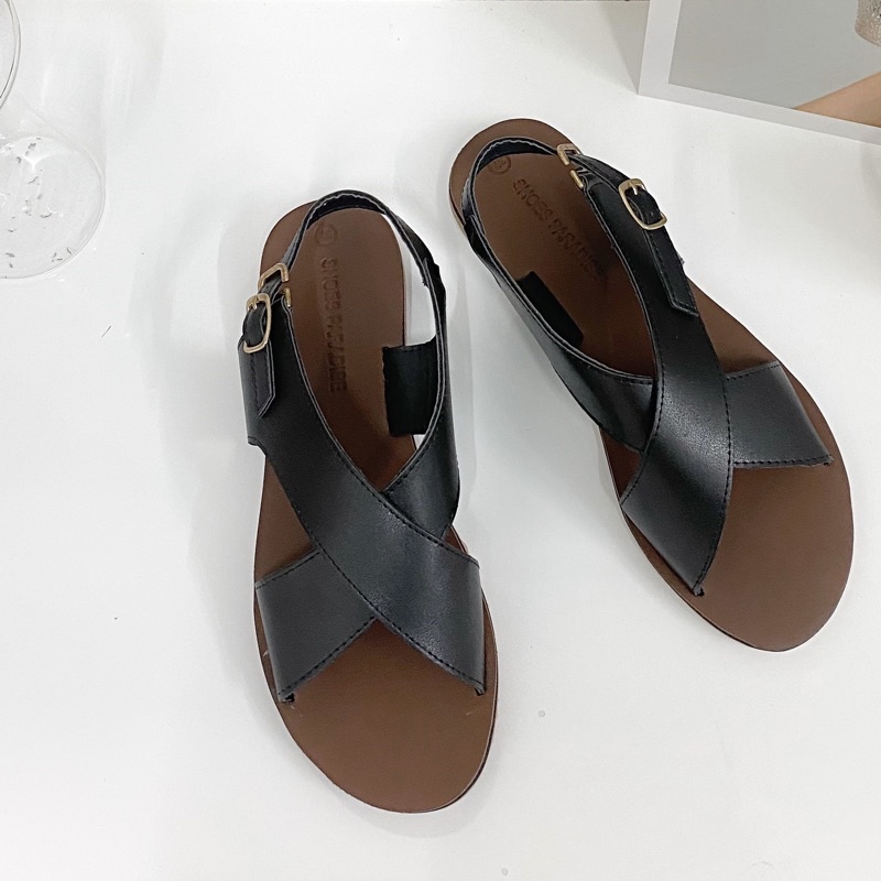 GIÀY SANDAL ĐẾ BẰNG THỜI TRANG SANDAL CHÉO BẢNG SHOES PARADISE CXB