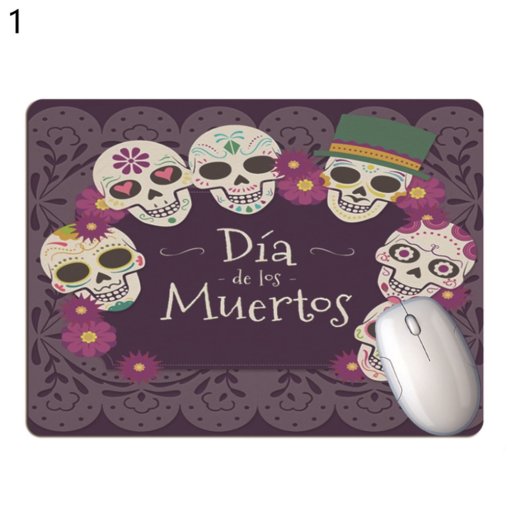 Miếng Lót Chuột Mềm Mại Chống Trượt In Hình Đầu Lâu