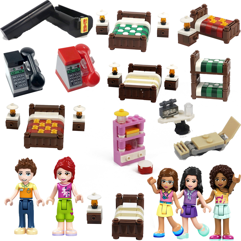 Bộ đồ chơi khối lắp ráp thủ công LEGO tạo hình những người bạn và thiết bị thành phố MOC nhiều kiểu tùy chọn cho trẻ em