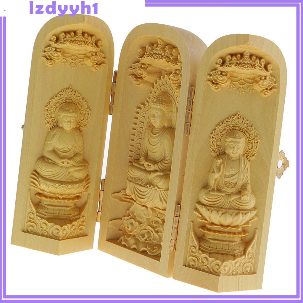 Tượng Phật Gỗ 3 Kiểu Chạm Khắc Thủ Công Tinh Xảo