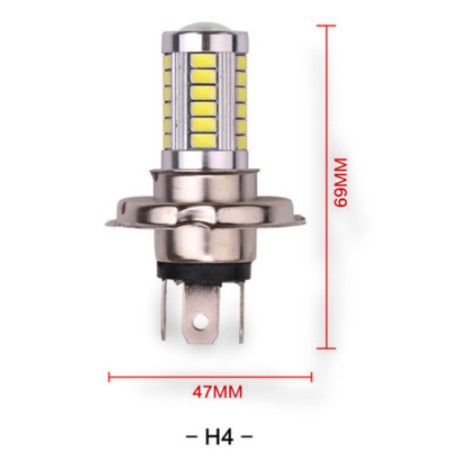 Led gầm bóng Đèn Pha Ban Ngày Chống Sương Mù H4 H7 HB3 9005 HB4 9006 33smd Cho Xe Hơi ô tô Toyota Hyundai Honda trắng