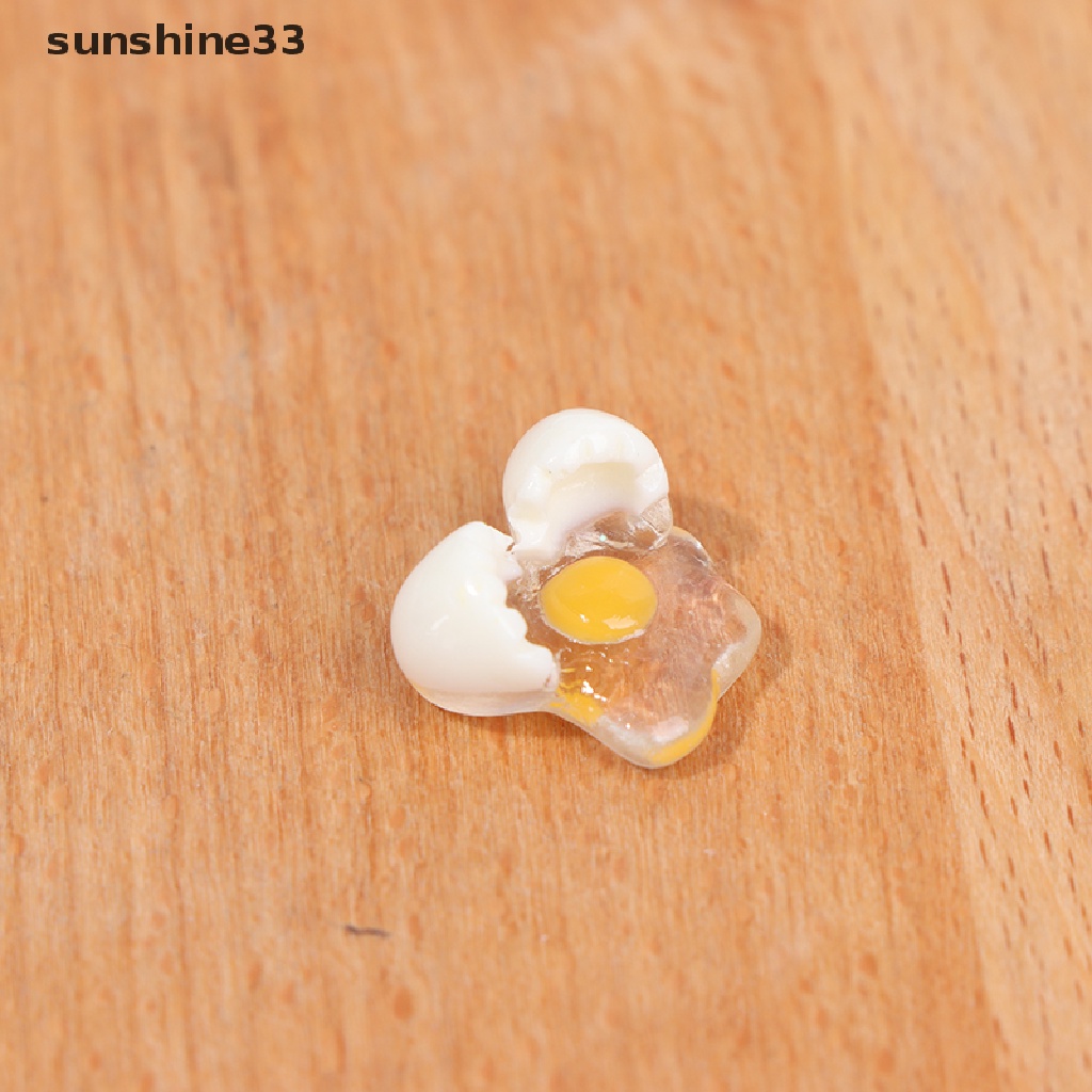 SU 5pcs 1:12 Dollhouse Miniature Mini Broken Egg Model DIY Kitchen Toys Accessories n