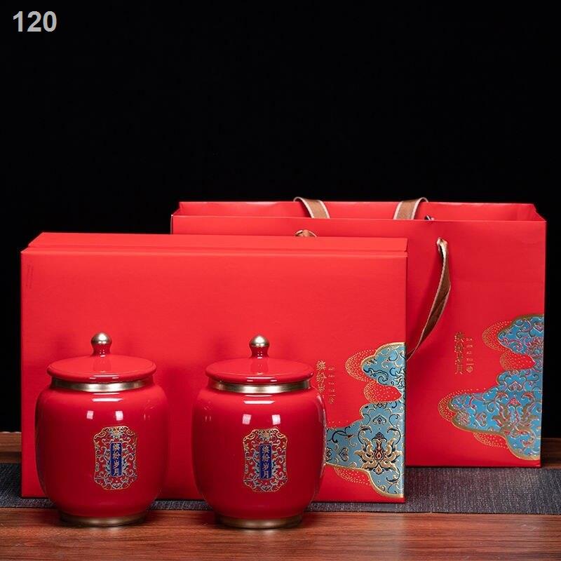 【bán chạy】Hộp đựng trà gốm sứ, lon kín, rời, trà, trung quốc, đen, xanh, bao bì phổ thông, quà rỗng