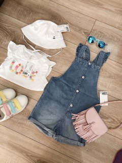 Yếm Jean HM authentic UK bé gái mềm mát