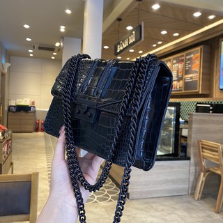 Túi Quỳnh búp bê full màu túi CNK da rắn đeo vai đeo chéo dây xích mẫu mới nhất QBB02 + ảnh tự chụp