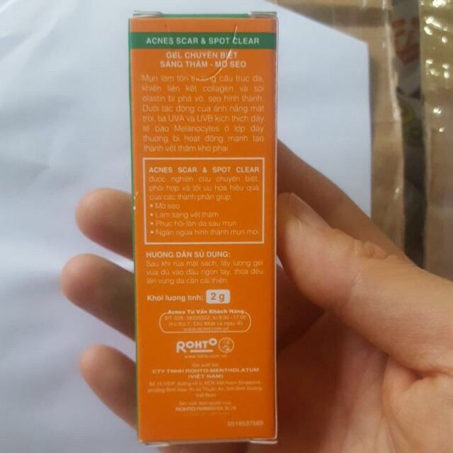 Gel Acnes Chuyên Biệt Sáng Thâm Mờ Sẹo 5g hàng dùng thử Chính hãng