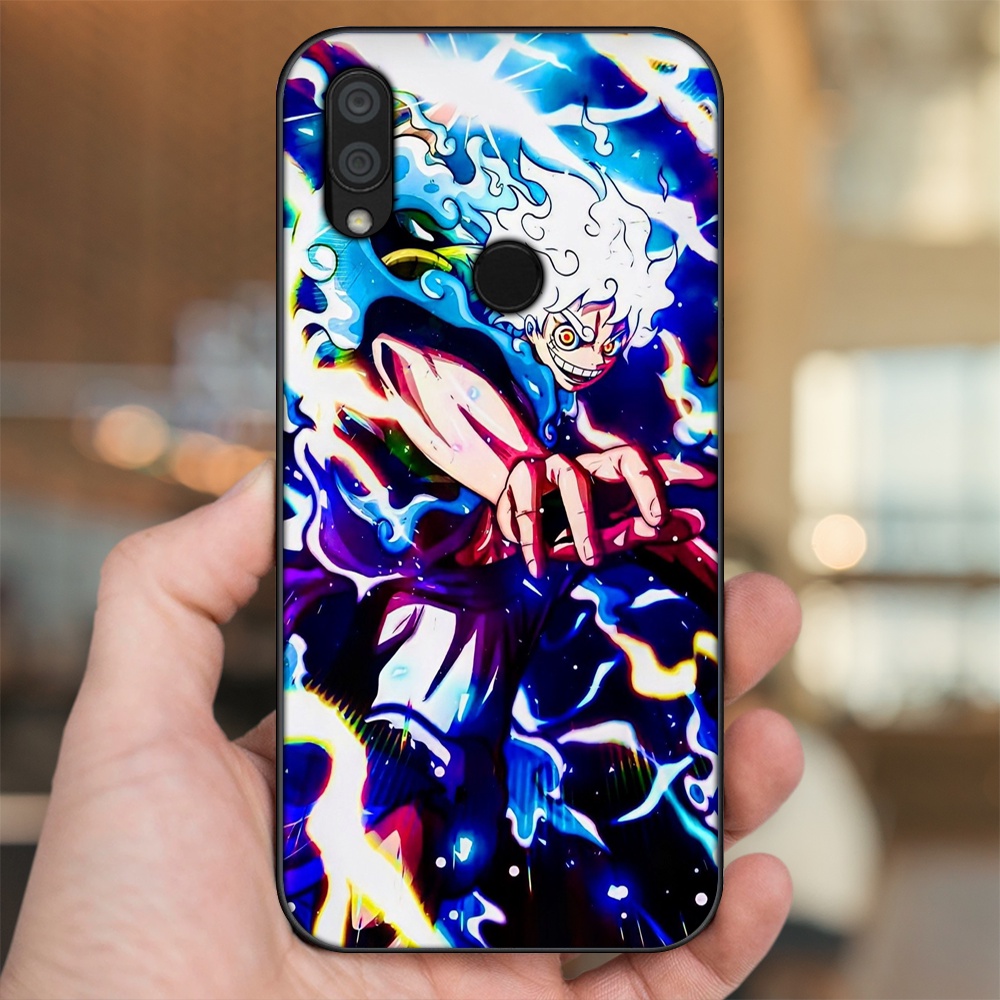 Ốp lưng Xiaomi Redmi 7 viền đen in hình Luffy One Piece