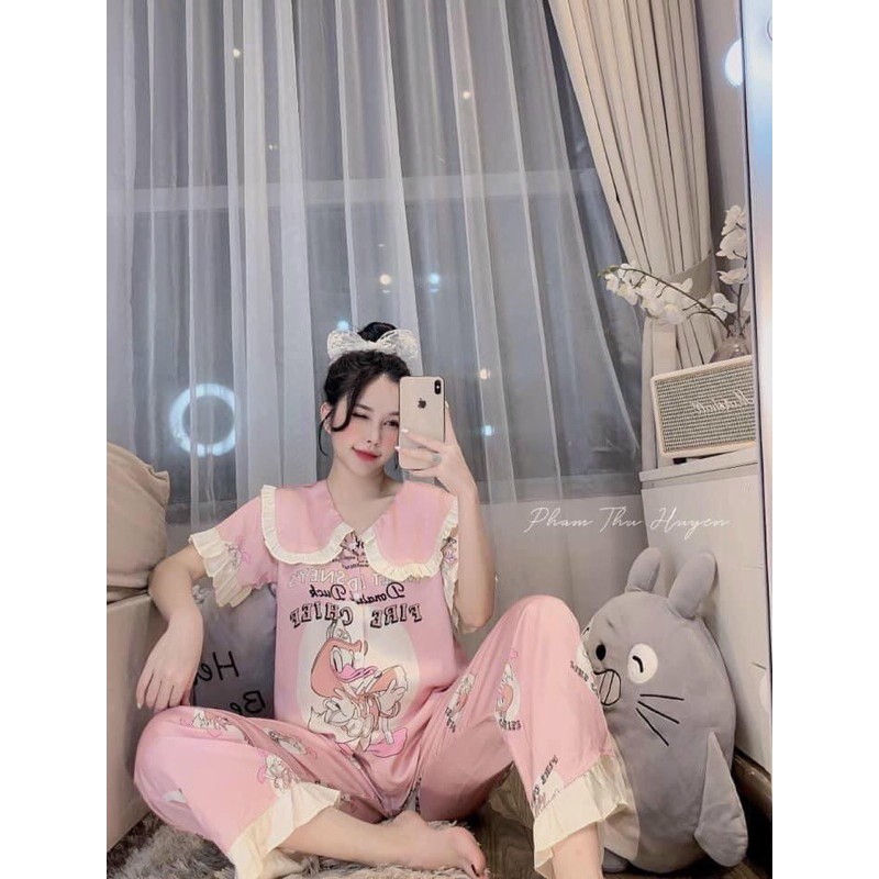 bộ pizama vịt hồng
