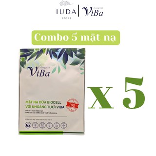  Combo 5 mặt nạ dừa Biocell VIBA dưỡng ẩm dưỡng da cấp ẩm giảm mụn giúp sáng da - IUDA Store 