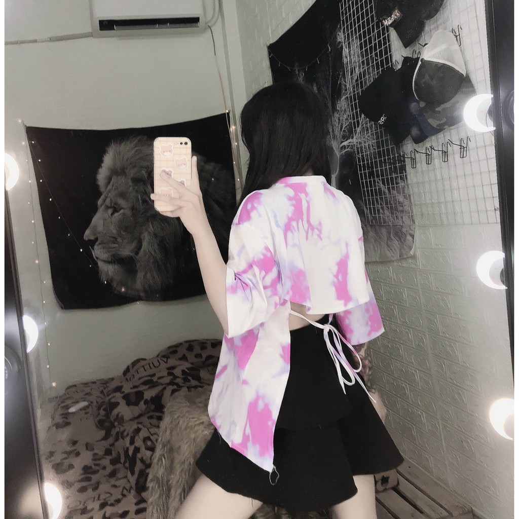 áo xinh 3/4 kiểu màu loang hot hit ảnh thật siêu hot đủ màu