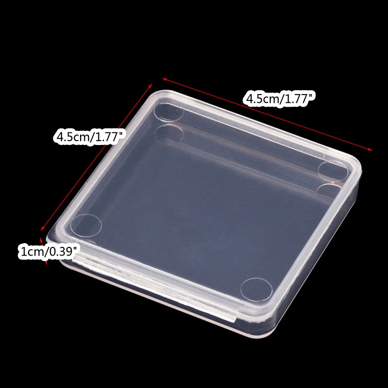 Set 10 Hộp Nhựa Mini Trong Suốt Đựng Trang Sức Có Nắp Đậy Tiện Lợi