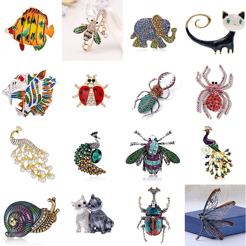 Ghim Cài Áo Hình Bọ Cánh Cứng Đính Đá Thời Trang