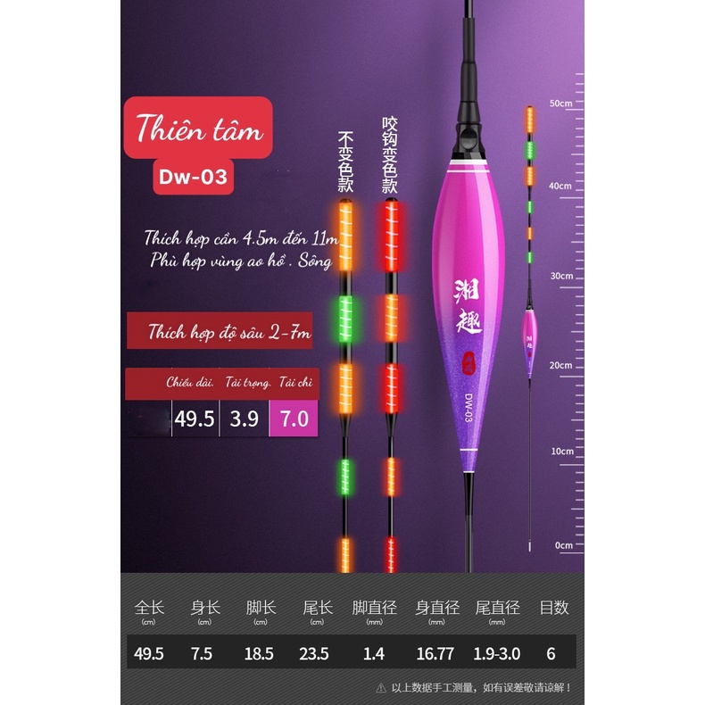 Phao săn hàng đêm carbon -nano cao cấp - THIÊN TÂM - gồm 2 ngọn