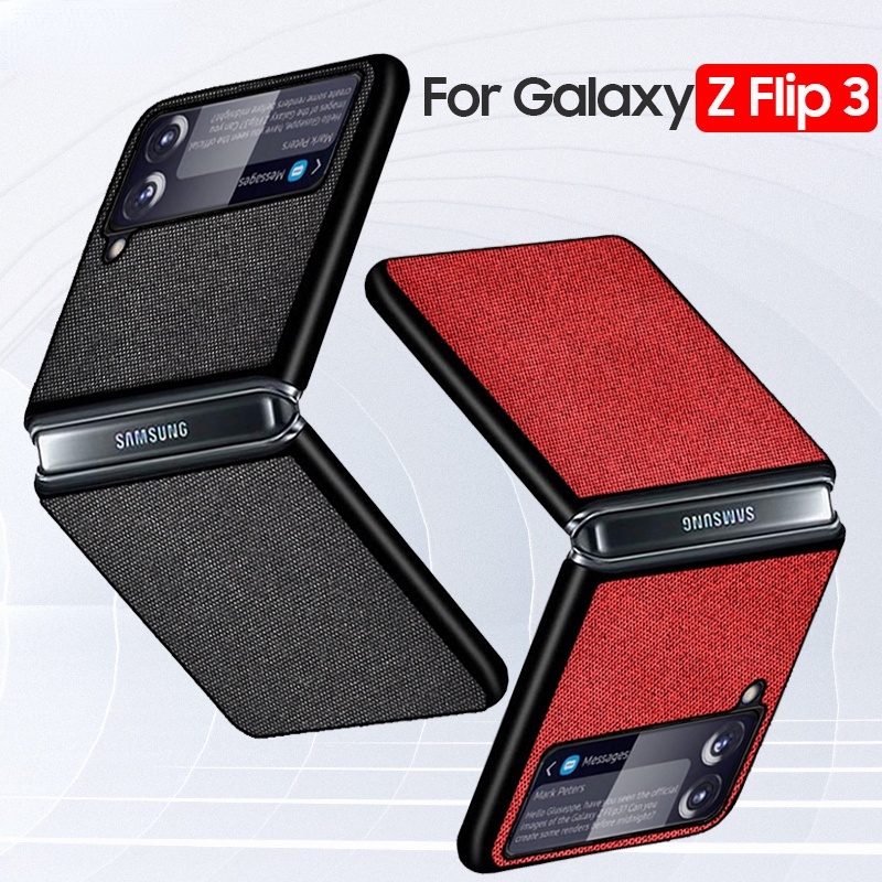 Ốp điện thoại da siêu mỏng bảo vệ cho samsung galaxy z flip 3 5g