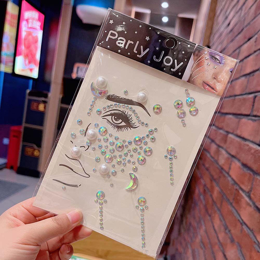 OCEANMAP Hình Xăm Dán Trang Trí Mặt Tạm Thời Kiểu Dáng Tinh Tế