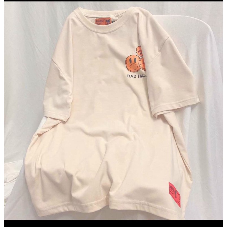 Áo thun tay lỡ nu mặt cười bad habit