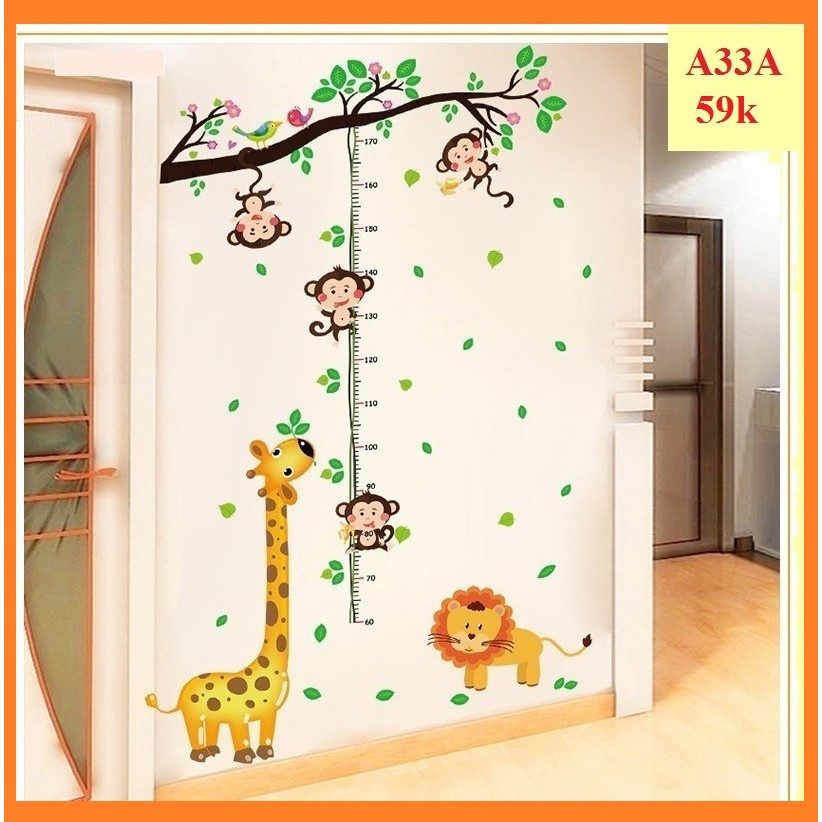 Decal dán tường Thang hươu A33A - Decal dán tường Hàn Quốc